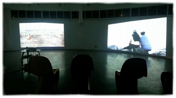Installation Video INDISCRÉTION - Ancienne gare routière de Royan Cie Decadrages Royan 2014 Photo by Paolo Rudelli